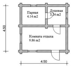 проект сауны, бани кв м =20